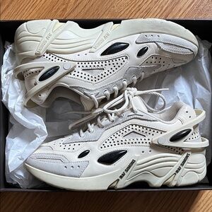 Raf Simons Beige Perforated Sneakers